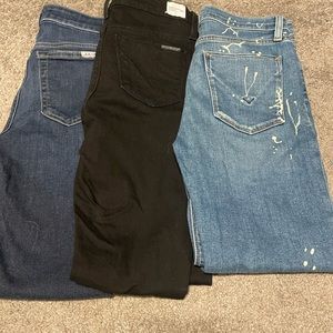 Selling 1 Joe and 2 Hudson jeans. Only wore once all in excellent conditions.